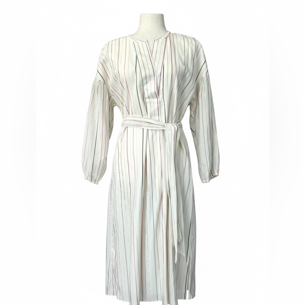 Joie Multicolor Striped Tie Shirt Dress Women’s SZ M